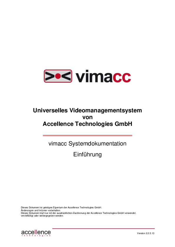Die vimacc Systemdokumentation zur Einführung als Download.