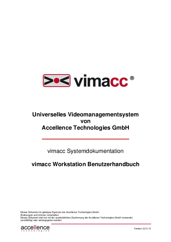 Das vimacc Benutzerhandbuch 2.2.5.