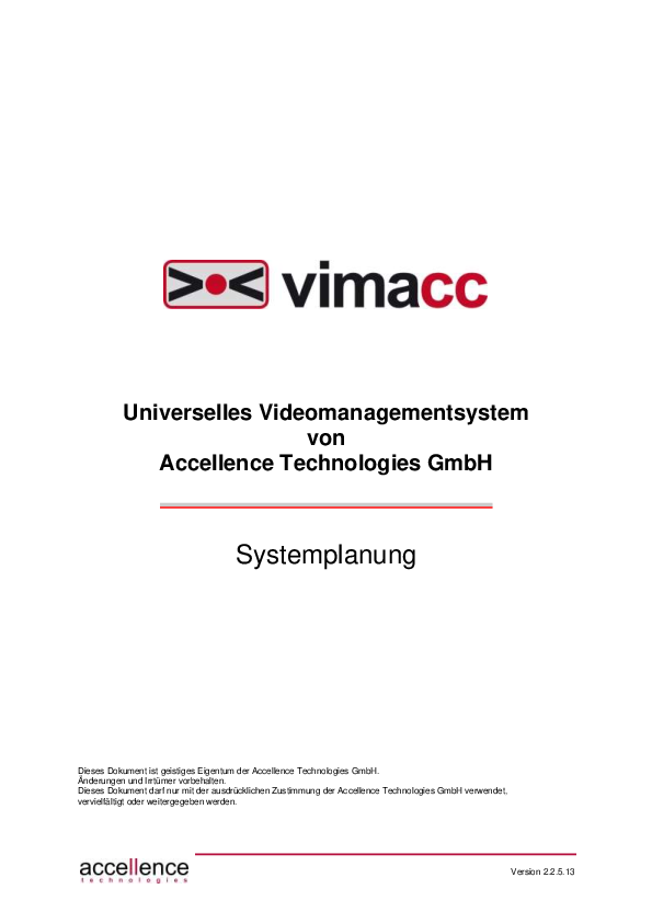 Die VMS Systemdokumentation der Systemplanung zum Download.